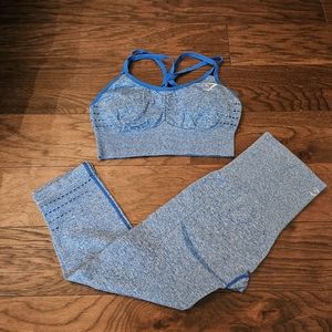 Gymshark OG blue marl seamless set